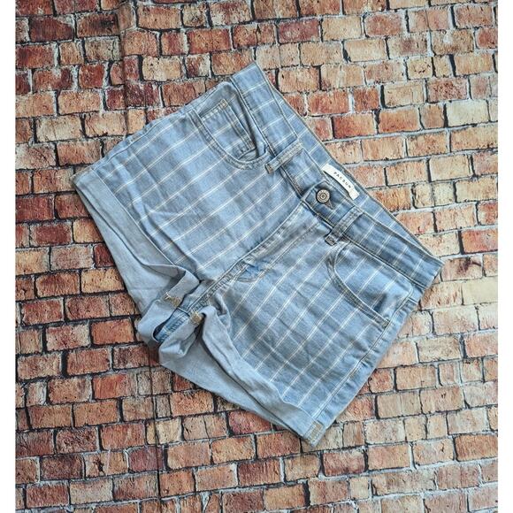 PacSun Subdued Stripe Denim Shortie Shorts Size 27 - Picture 2 of 5